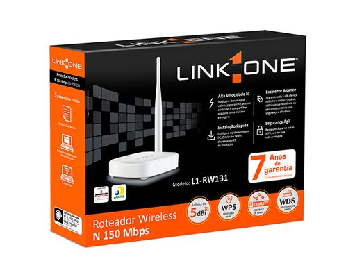 Roteador Wireless 150Mbps - L1-RW131 - Link One